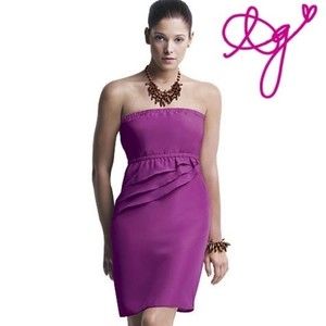 Mark Rock the Ruffles Dress Sz L Magenta